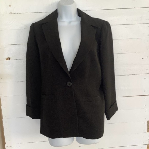 LA Ellen Tracy Blazer Black No Size Tag - Picture 1 of 9